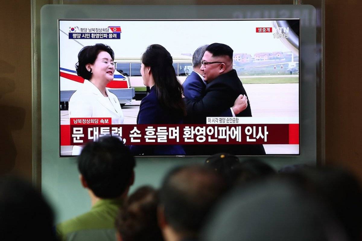 Moon Jae-in y Kim Jong-un