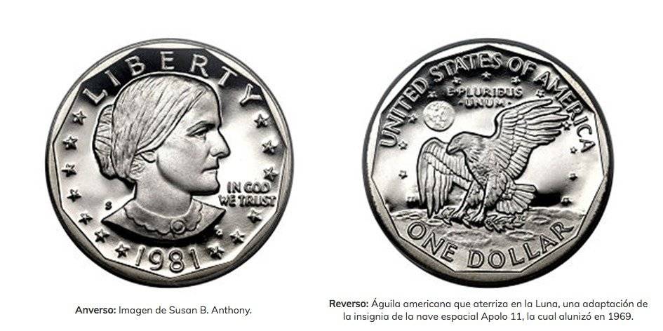 ¿Cómo diferenciar la moneda de un dólar plateada con la de 25 centavos?