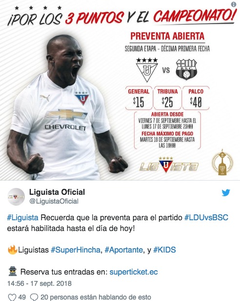 Liga de Quito vs. Barcelona