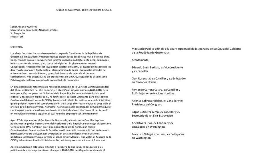 Carta de excancilleres