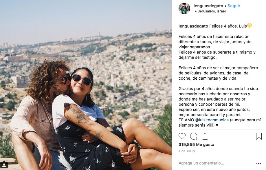 Luisito Comunica y su novia Chule