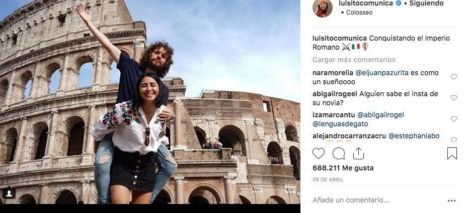 Luisito Comunica y su novia Chule