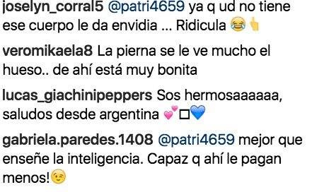 Critican las piernas de Sofía Caiche