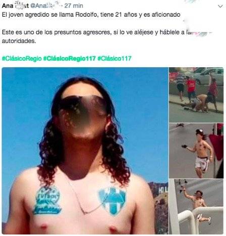 Agresor de aficionado de Tigres