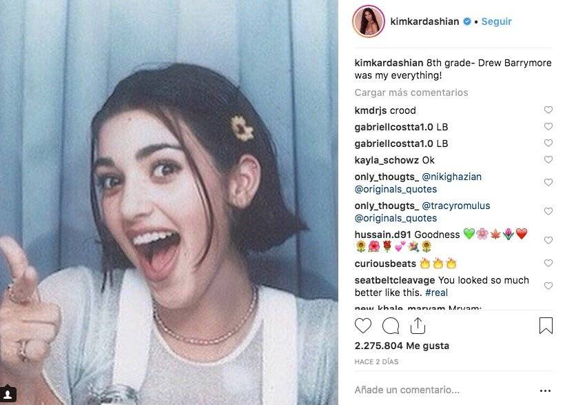 Kardashian cuando era adolescente