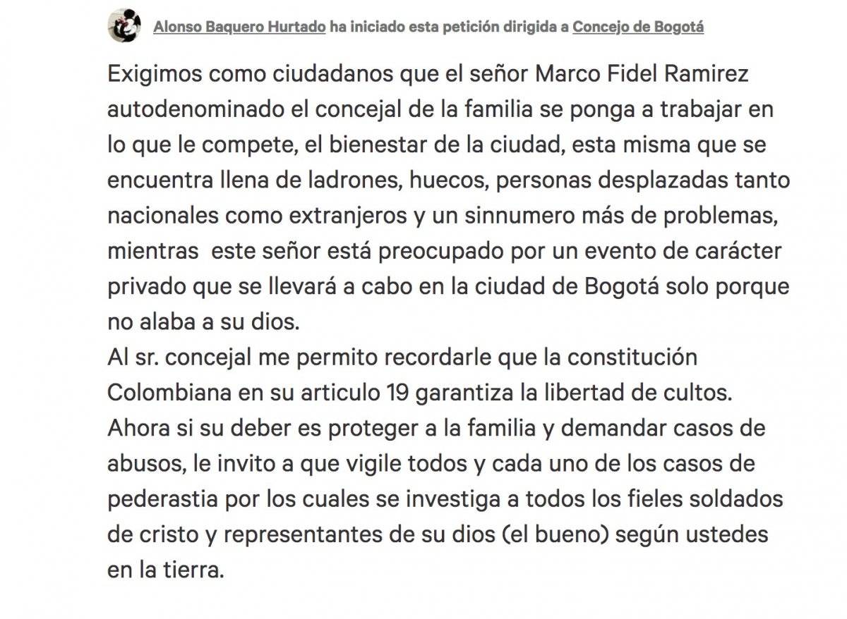 Petición de Change.org