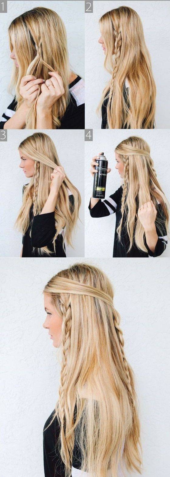 peinados fáciles con trenzas