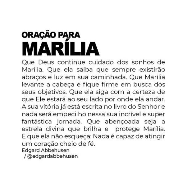 Oração para Marília Oração para Marília