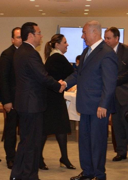 reunión entre Jimmy Morales y Benjamín Netanyahu en Nueva York
