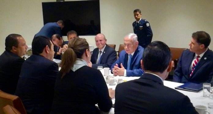 reunión entre Jimmy Morales y Benjamín Netanyahu en Nueva York