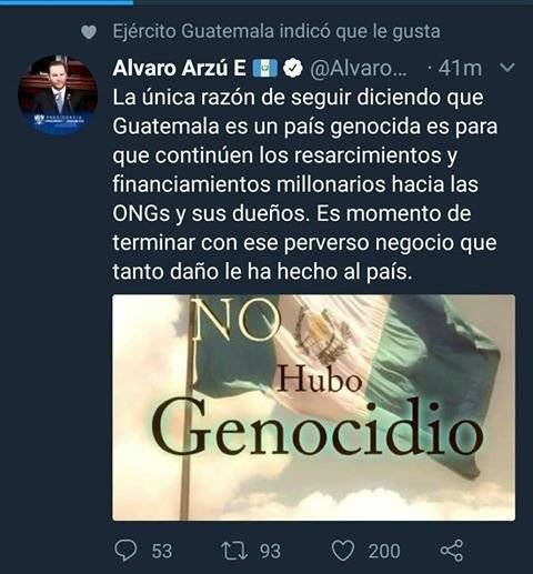 Mensaje Álvaro Arzú