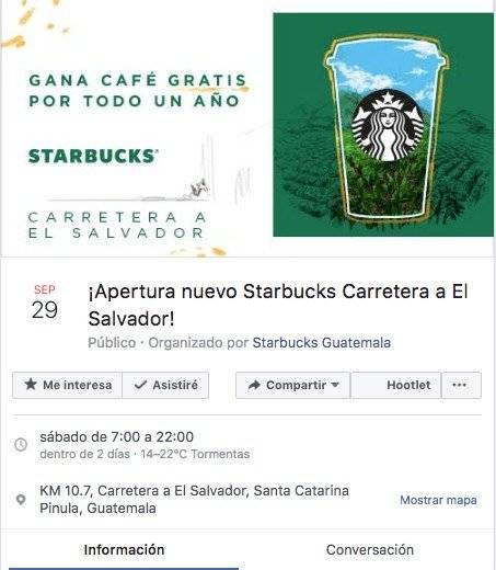 Evento Starbucks