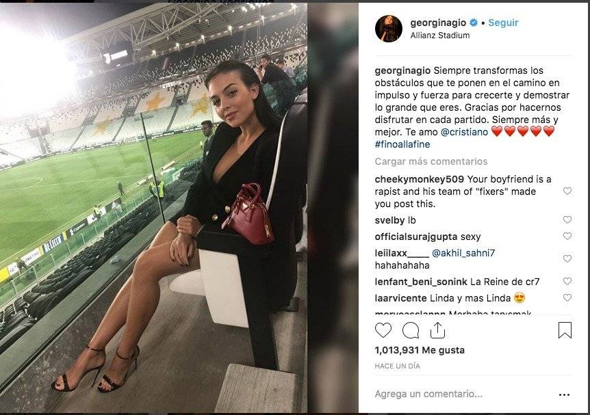 Mensaje de Georgina Rodríguez