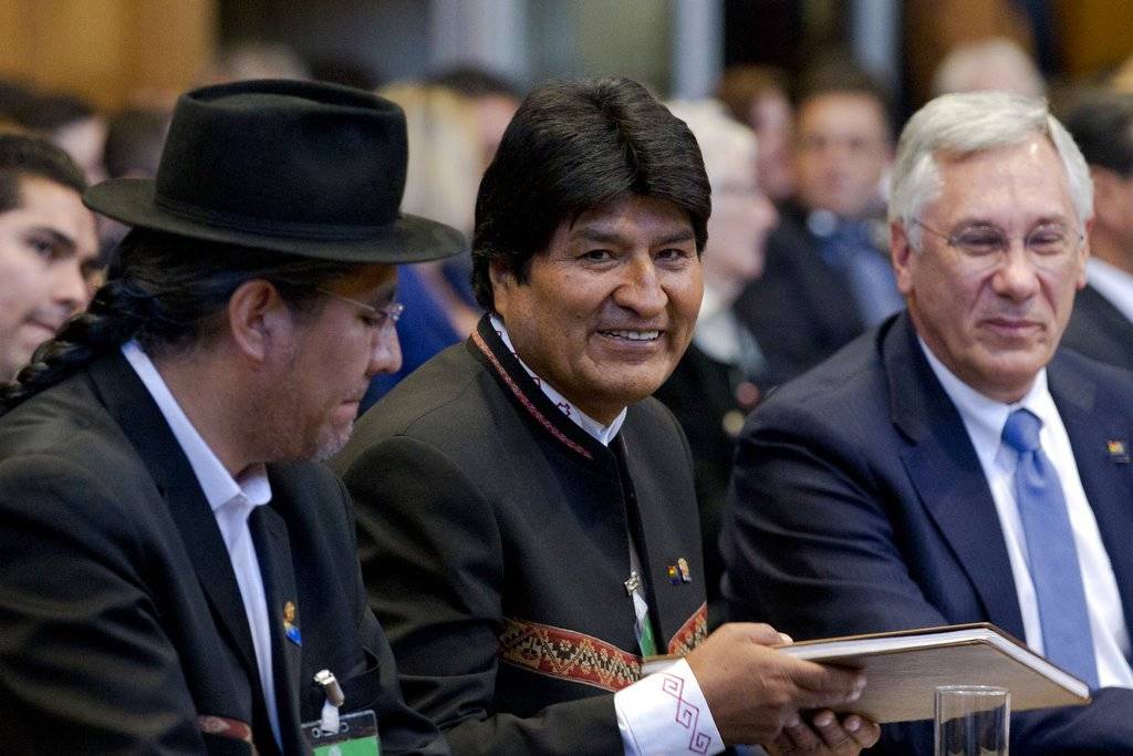 Evo Morales en La Haya