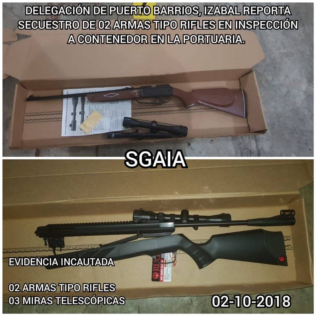 armas en la portuaria