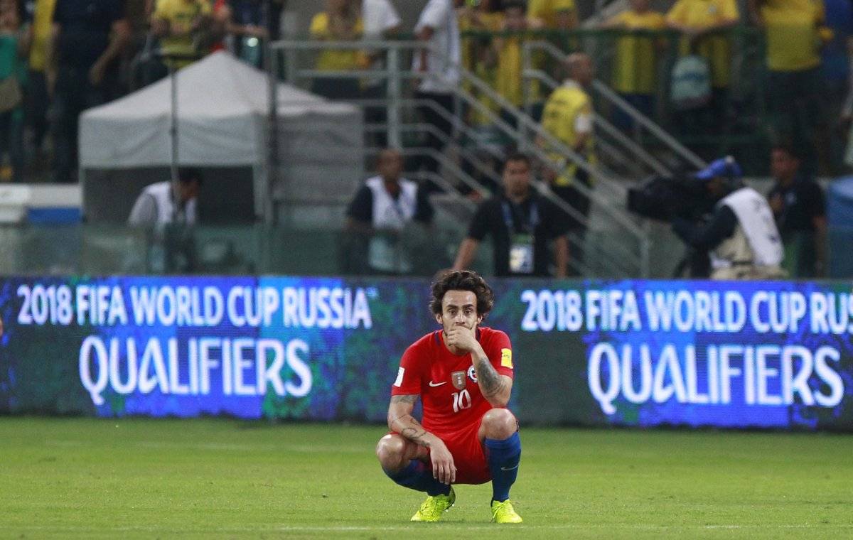 Valdivia sólo sabe de sufrir en el Allianz Parque / imagen: Agencia UNO
