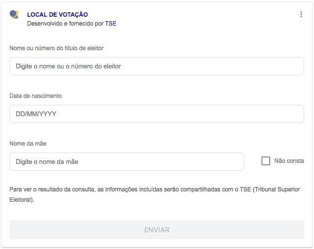 onde eu voto google