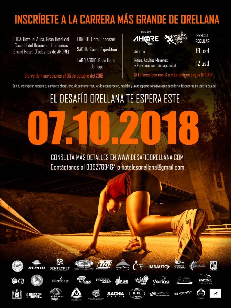 Segunda edición de la Carrera Atlética Desafío Orellana 5K-10K