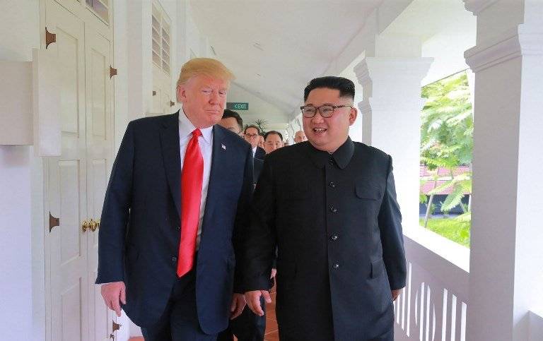 Donald Trump y Kim Jong-un en Singapur