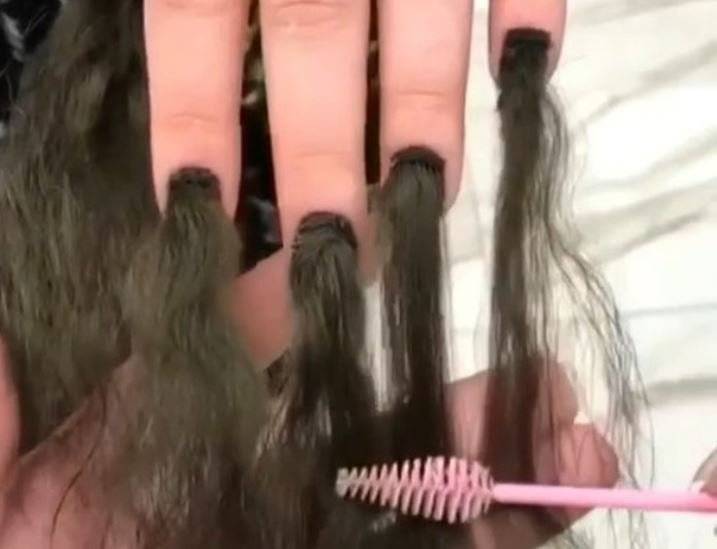extensiones de cabello para uñas