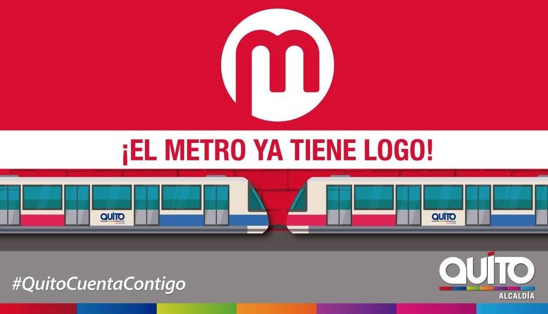 Este es el logo oficial del Metro de Quito