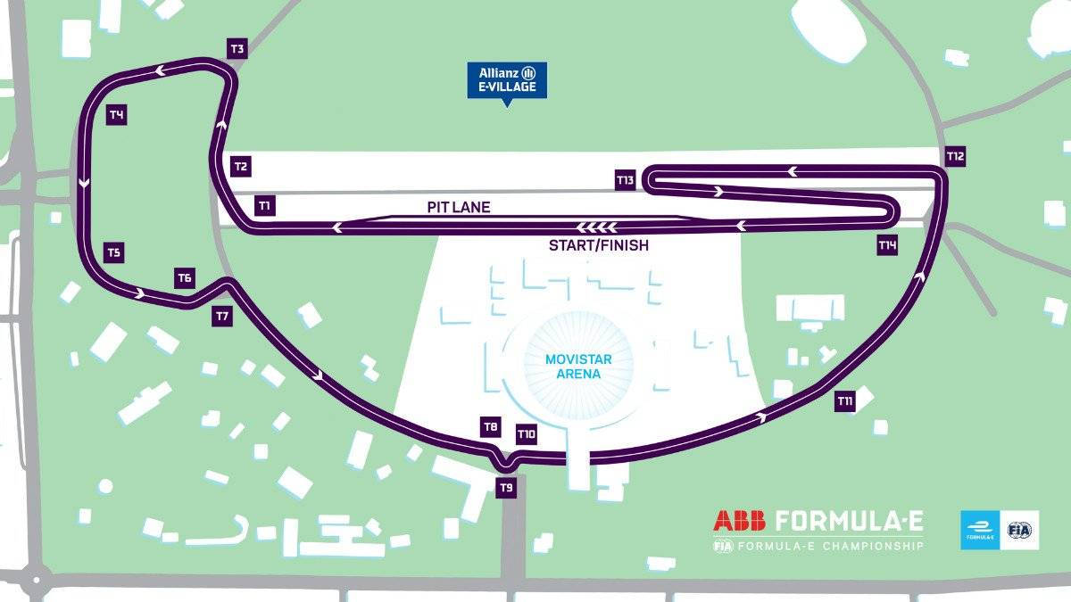 Fórmula E ePrix Santiago 2019 trazado