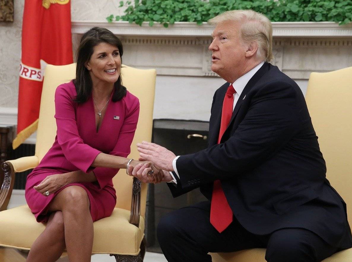 Nikki Haley y Donald Trump