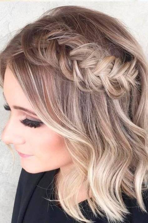 Trenza de media diadema