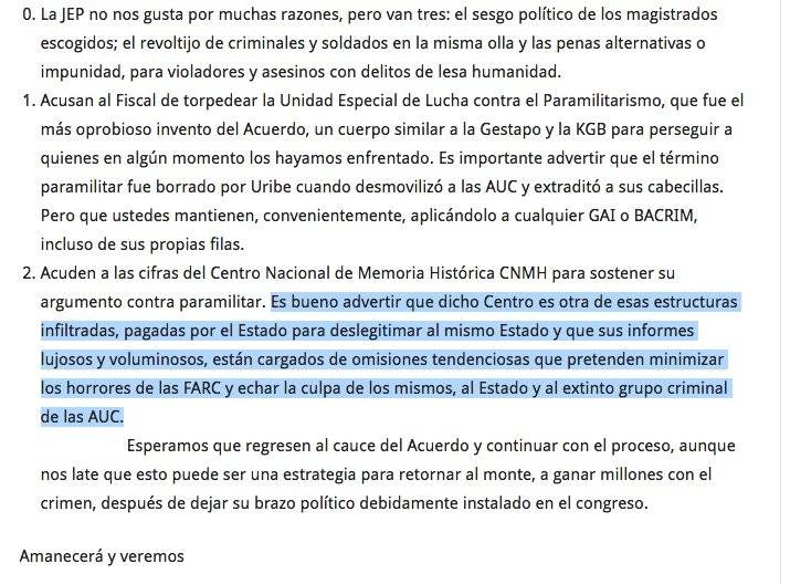 Columna director del Centro de Memoria Histórica