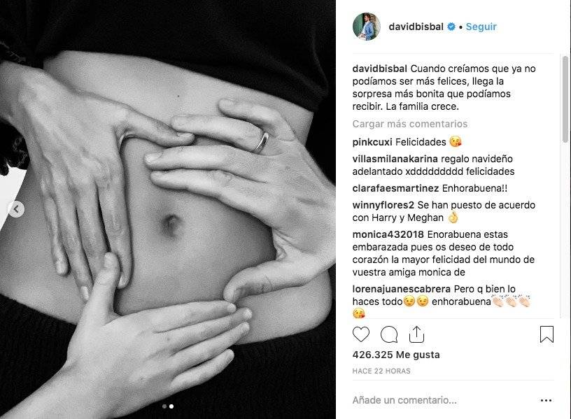 David Bisbal será papá