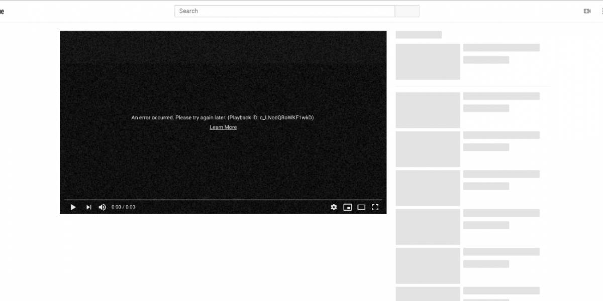 Insólito! Youtube se cae a nivel mundial