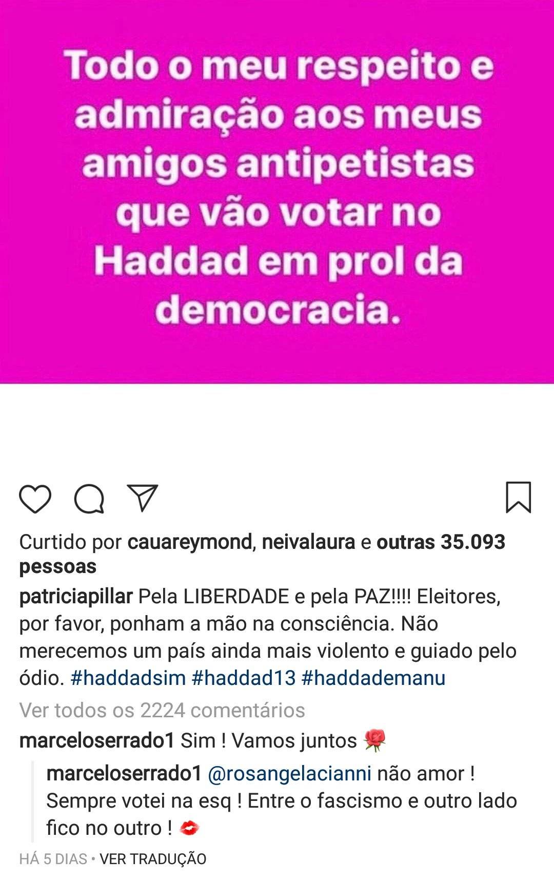 Marcelo Serrado Patrícia Pillar