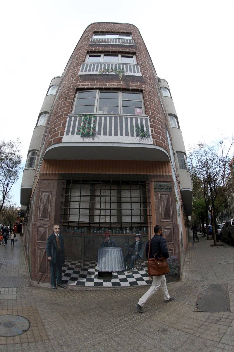 Mural de Luis Núñez en Barrio Lastarria