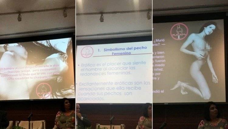 Una fundación usó imágenes eróticas de mujer durante foro