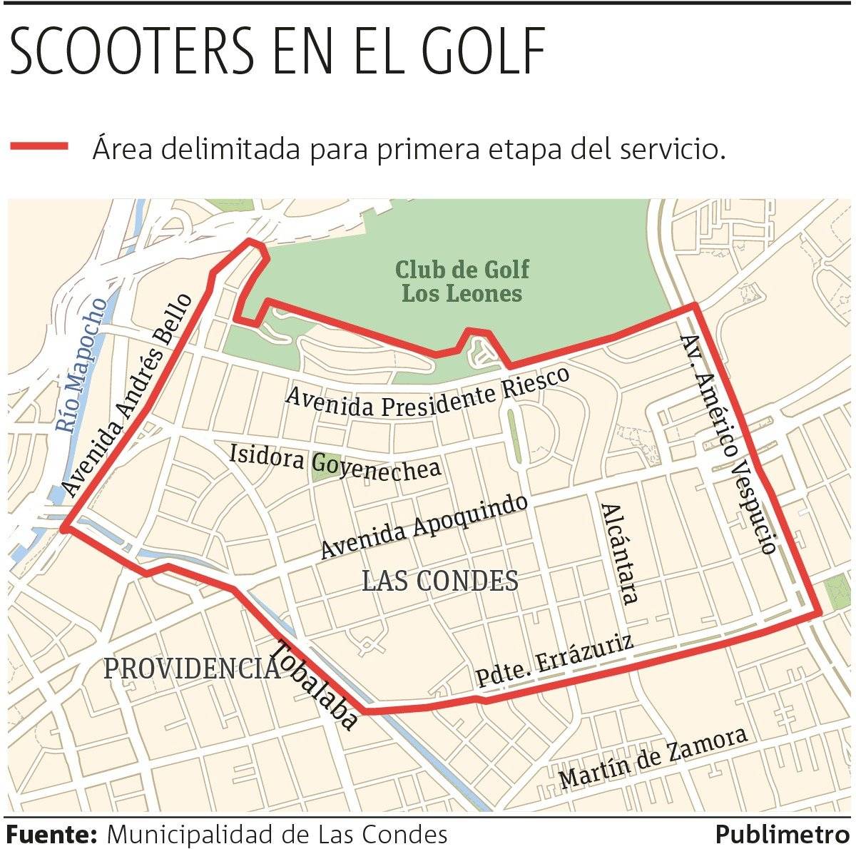 Infografía scooters en El Golf