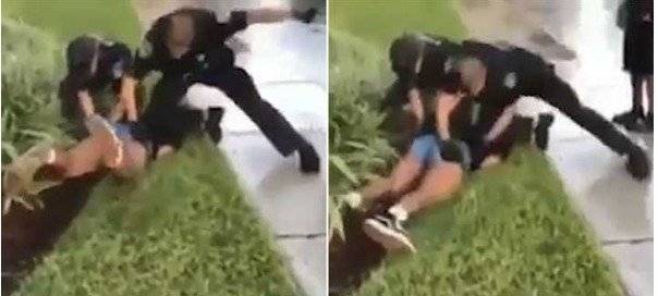 Policía golpea a una adolescente de 14 años durante un arresto