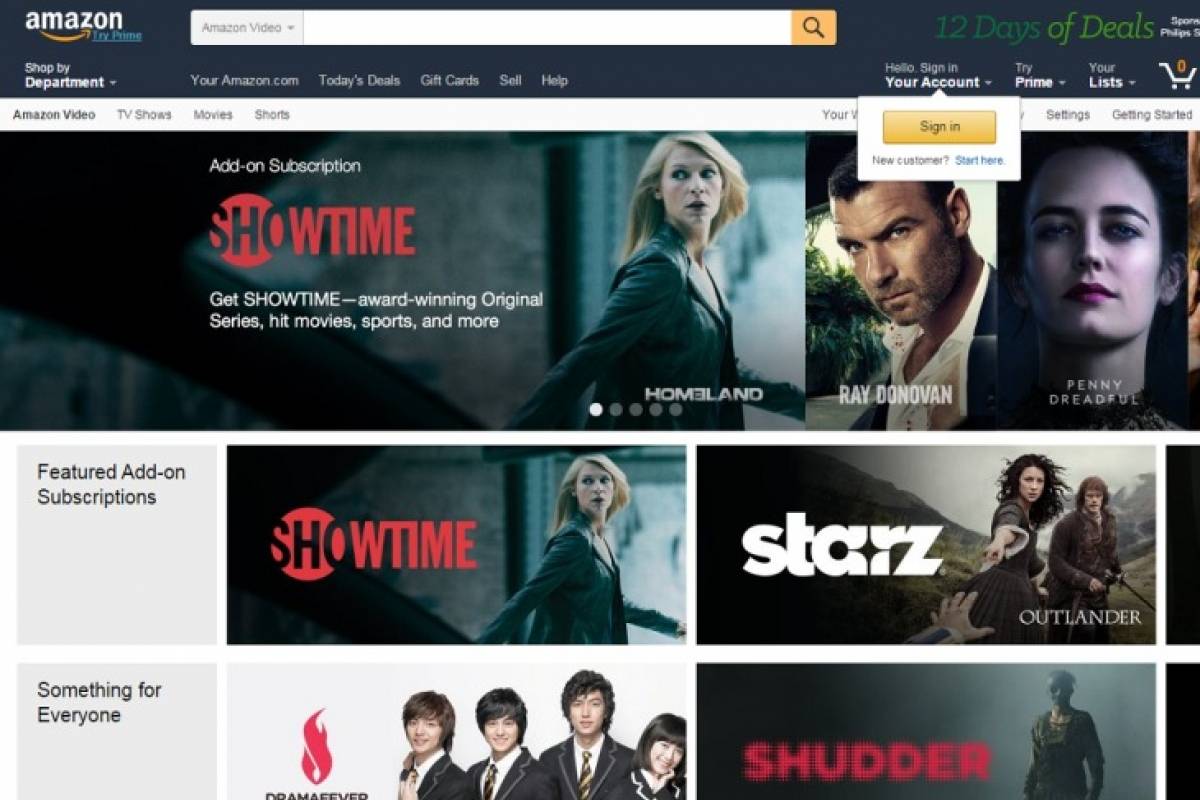 Amazon añade Showtime, Starz y más a sus ofertas