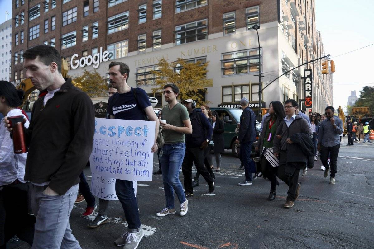 Protestas en las oficinas de Google en Nueva York