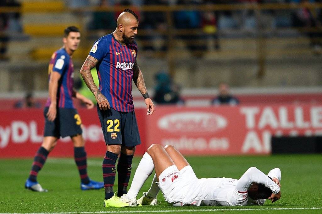 Arturo Vidal jugó su primer partido completo en Barcelona en el triunfo 1-0 sobre el Cultural Leonesa / Foto: Getty Images