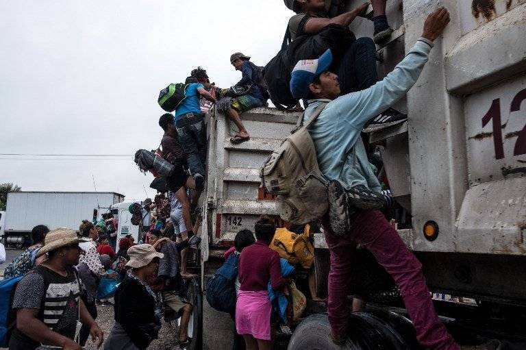 Migrantes hondureños