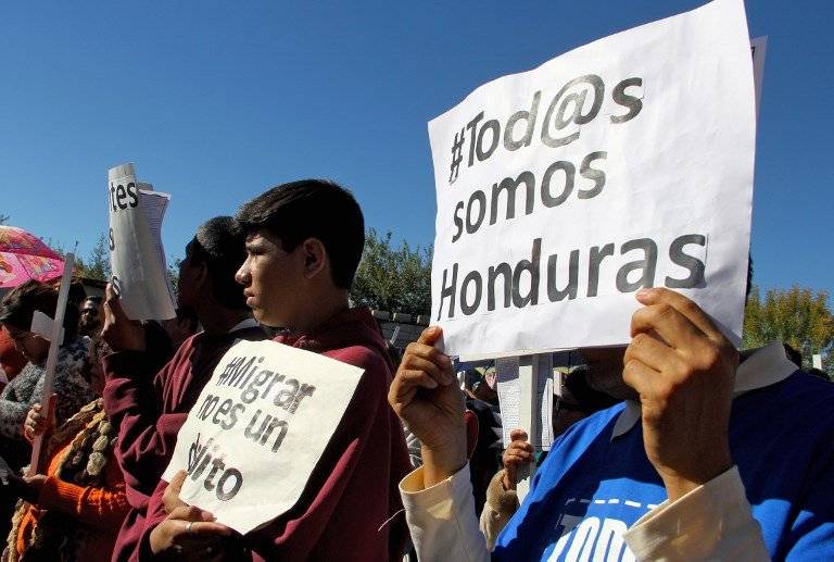 Migrantes hondureños