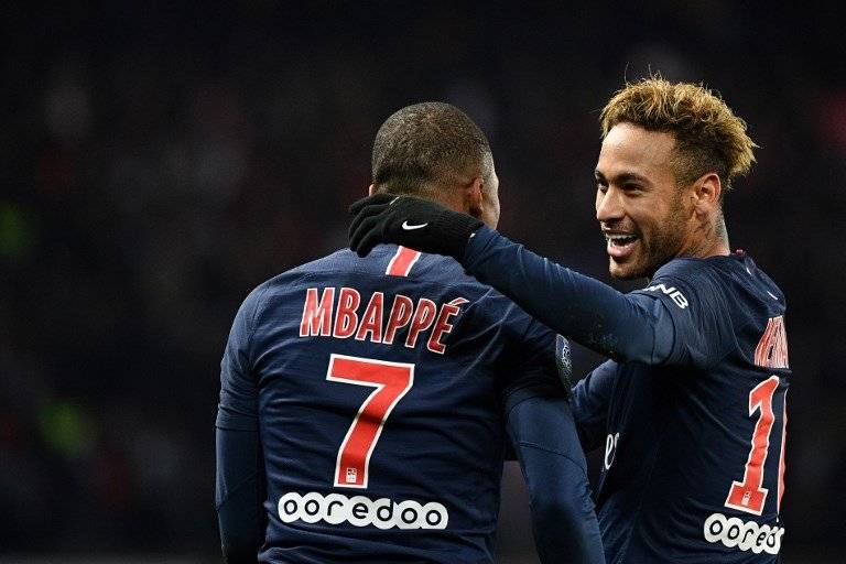 Kylian Mbappé y Neymar Jr.
