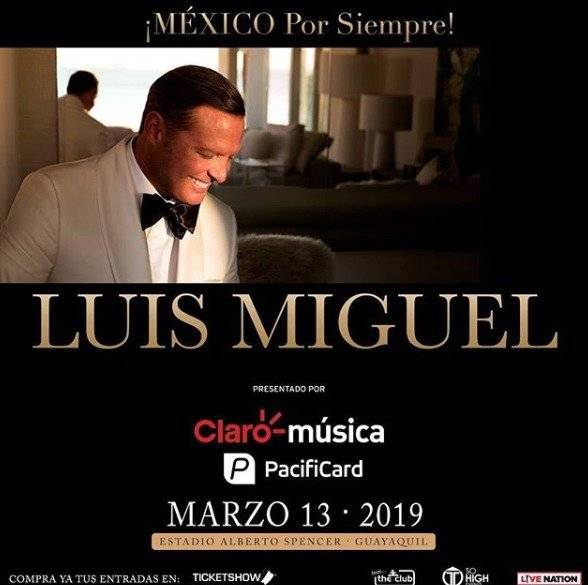 Confirmada la fecha del concierto de Luis Miguel en Ecuador