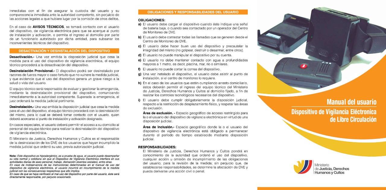 Manual de uso de grillete
