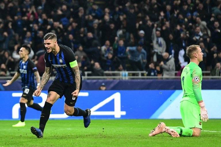 Gol de Mauro Icardi contra el Barcelona