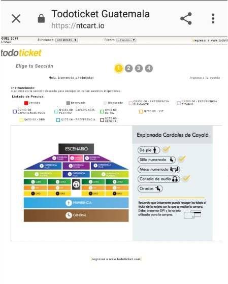 Precio entradas concierto Luis Miguel