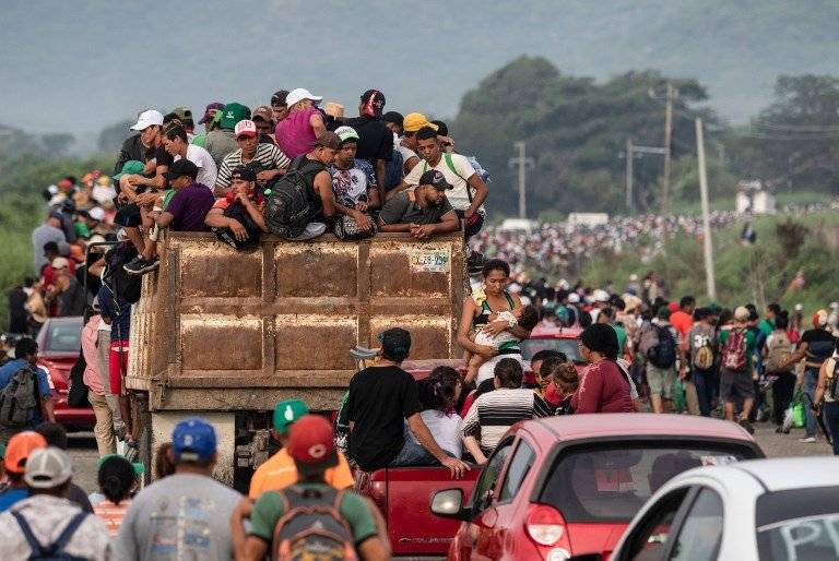 Caravana de migrantes centroamericano