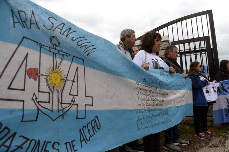 Familiares de tripulantes del ARA San Juan