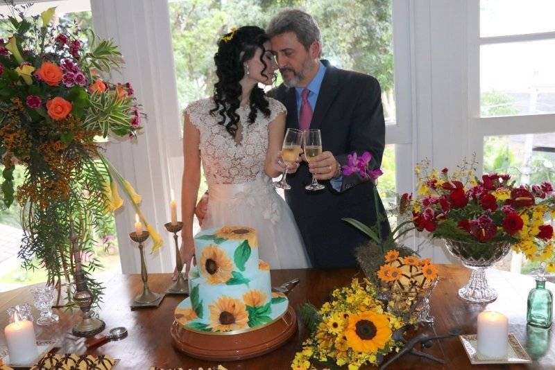 Cristiane Machado el día de su boda