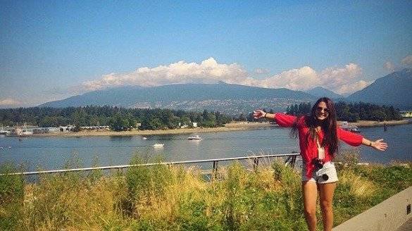 Daniela Almeida en uno de sus viajes